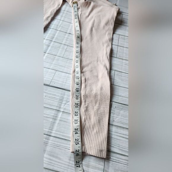 Physiq Apparel Ribbed Drawstring Pants in Cream Size Large - Picture 5 of 10